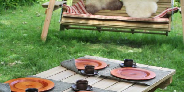 Picknick op de boerderij