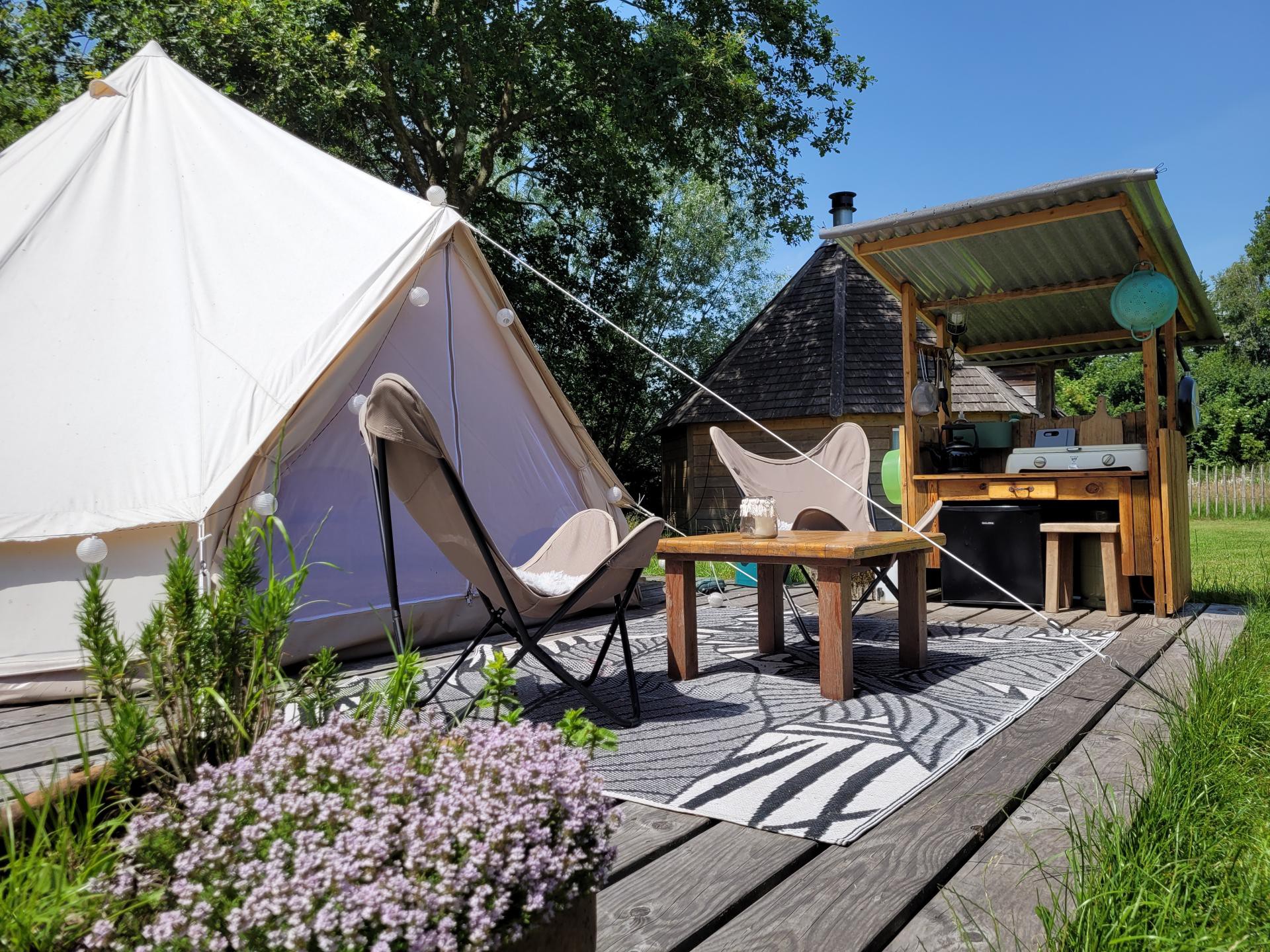 Bell tent op camping Leijland - Noord-Brabant