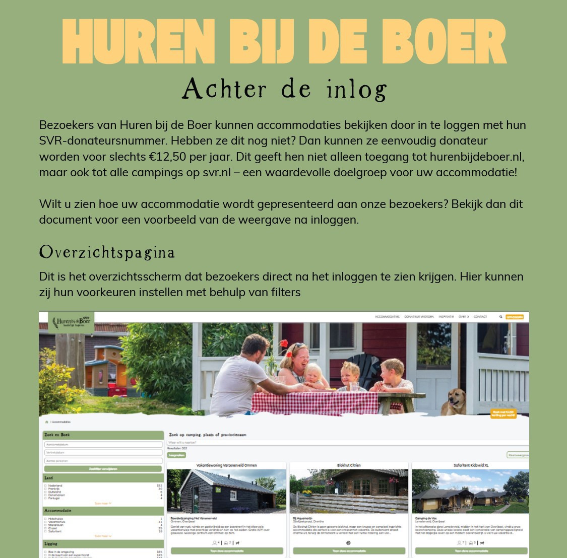 Huren bij de Boer - Achter de inlog